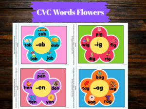 CVC Word Flowers